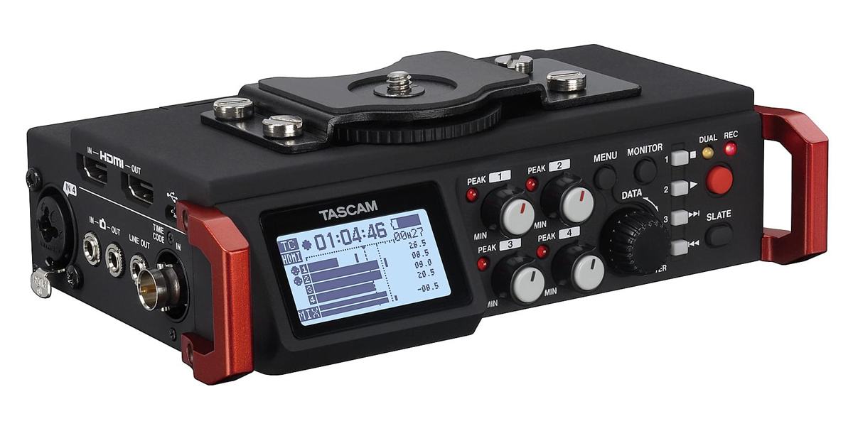 Tascam DR-701D 6-Spur-Audiorecorder für DSLR/DSLM